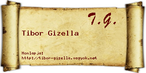 Tibor Gizella névjegykártya